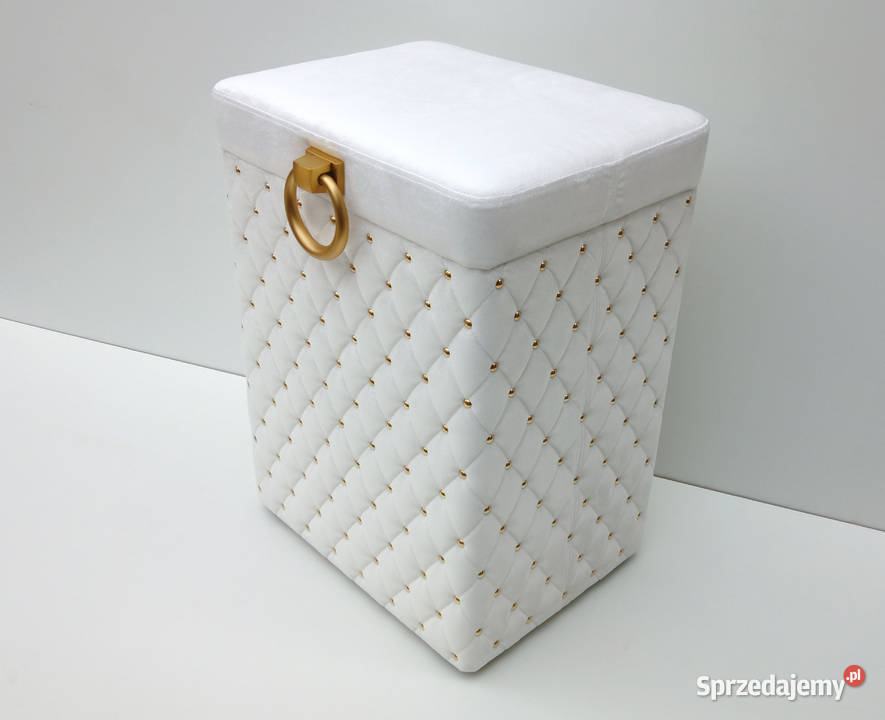 Kufer kosz na pranie bieliźniak Glamour biały biały Poznań