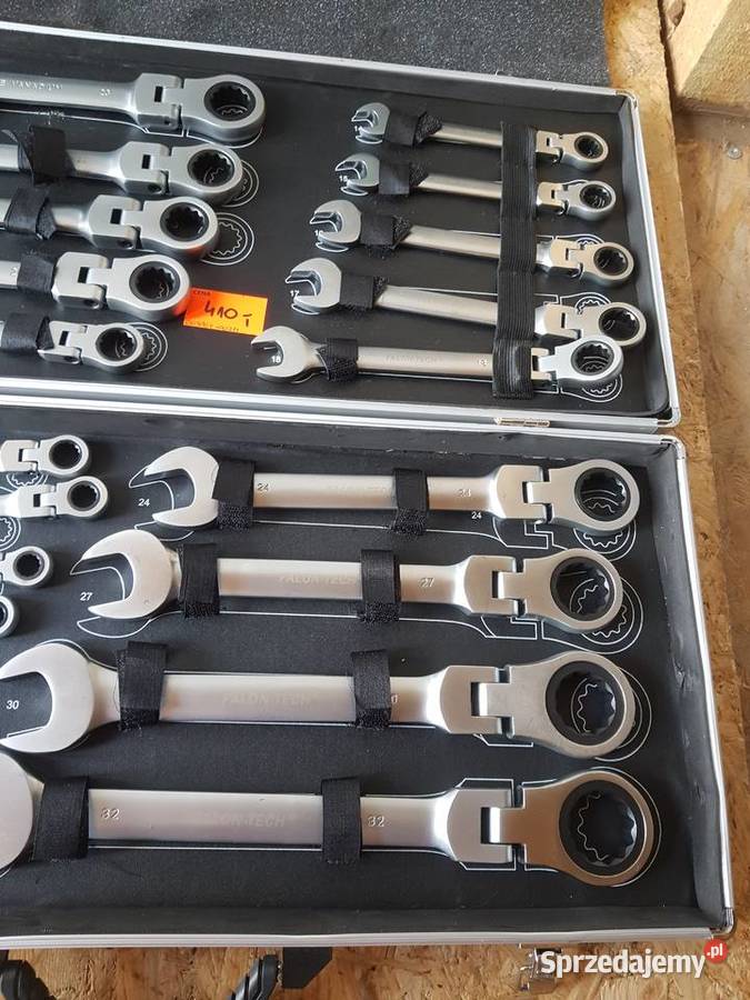 Klucze płaskooczkowe z grzechotką 72 zęby CrV Głogowa