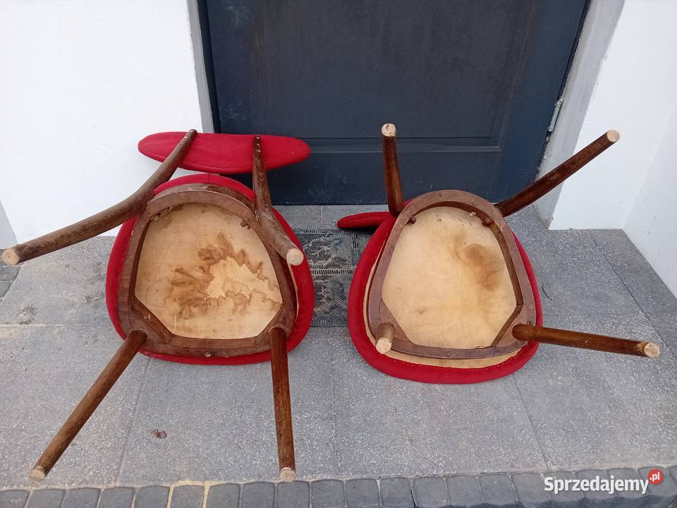 Krzesła Serduszka Prl Maluszyn