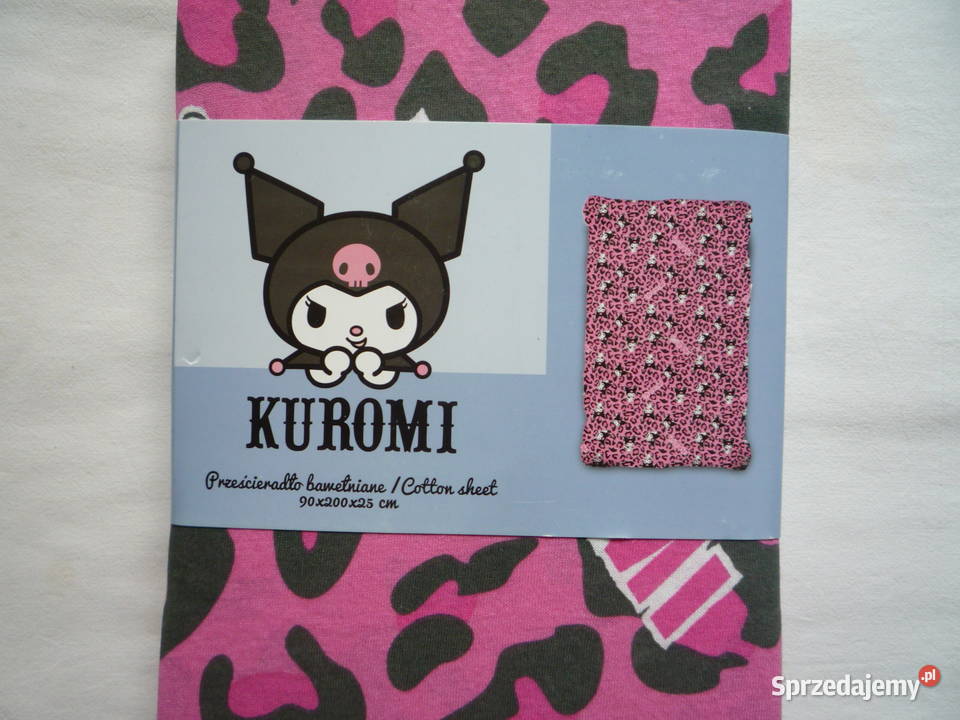 Kuromi Różowe Prześcieradło bawełniane jersey z Szczecin