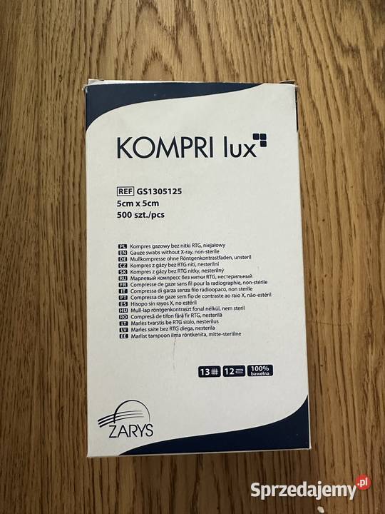 Kompri lux gazowe 5x5 500 sztuk Zabrze
