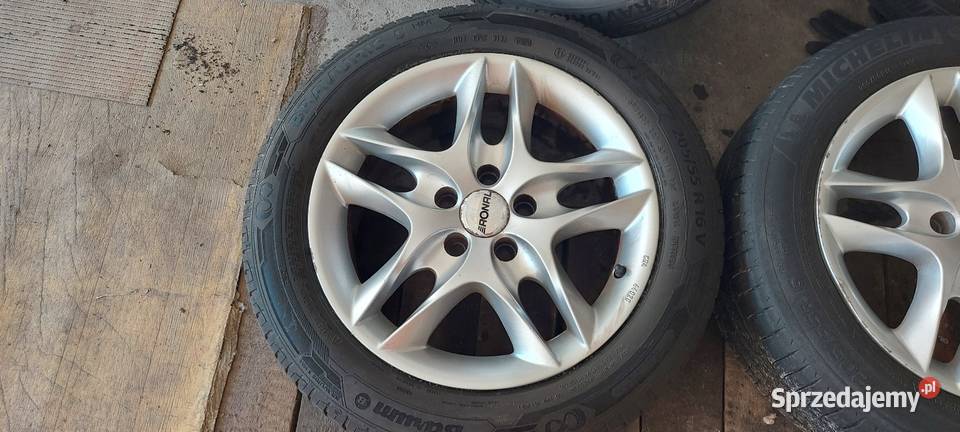 Alufelgi z oponami letnimi 16 5x108 634 mm Średnica 16" Samochodowe Koszalin sprzedam