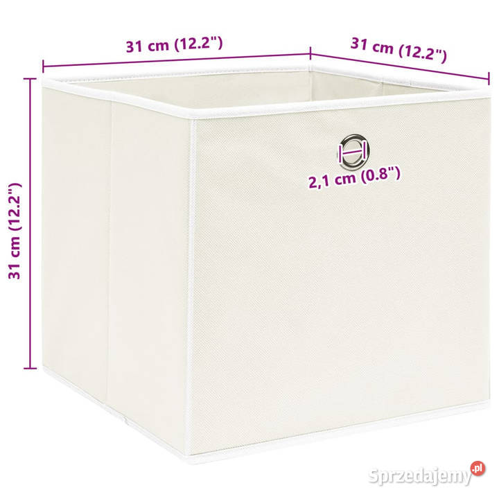 Pudełka 10 białe 32x32x32 tkanina WM288351 mazowieckie Warszawa