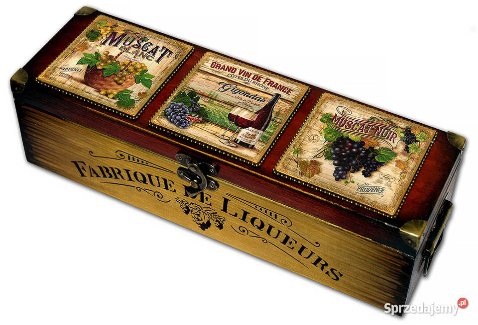 drewniana SKRZYNKA NA WINO Marsannay la Cte Dekoracje i ozdoby kujawsko-pomorskie Bydgoszcz