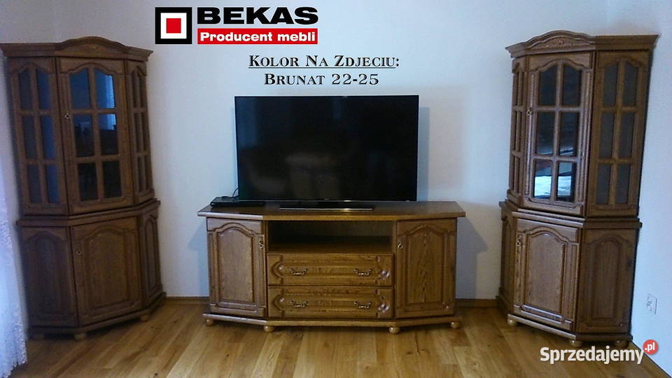 Stylowa Komoda 150 2D3S Wysoka RTV Orzech Lakier Oława