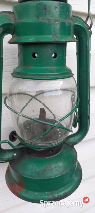 Lampa naftowa olejowa zielona Małkinia Górna
