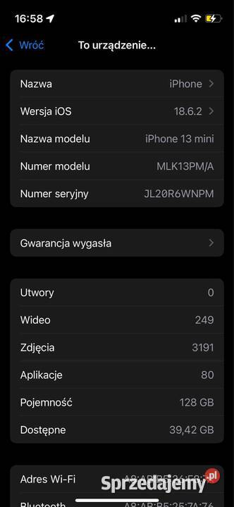 iPhone 13 mini 128GB Biały