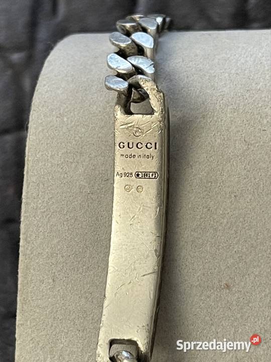 Piękna bransoleta srebrna Gucci Żary