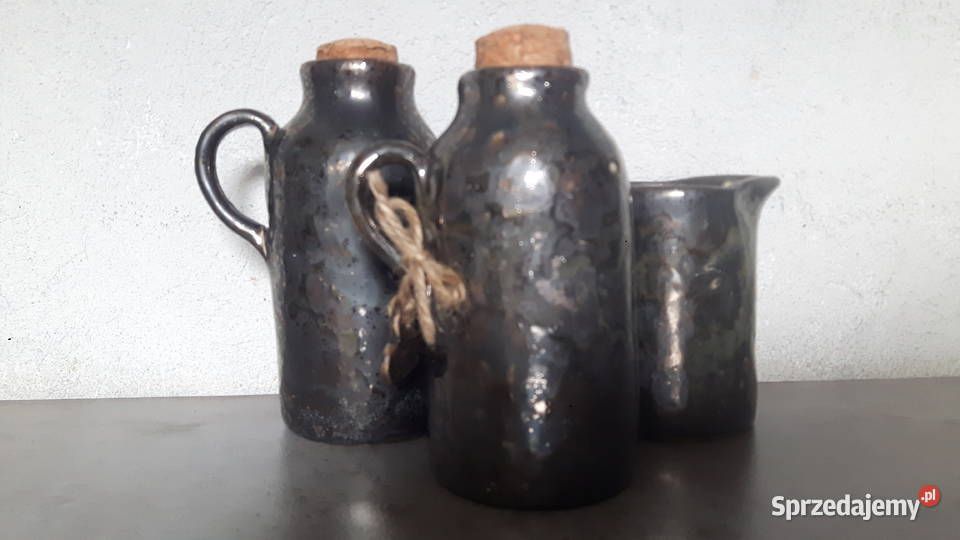 Zestaw naczyń ceramicznych ręcznie wykonanych Otwock