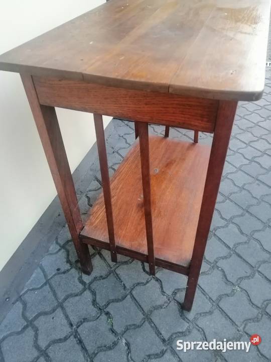 Konsola stolik dębowy przedwojenny antyk świętokrzyskie Jędrzejów