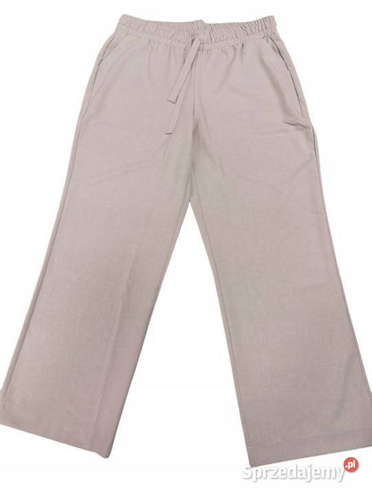 Spodnie damskie proste wiązane elegancja i szyk czarny Moda i Styl