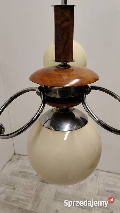 żyrandol sufitowy art Deco vintage lata 50te Radomsko