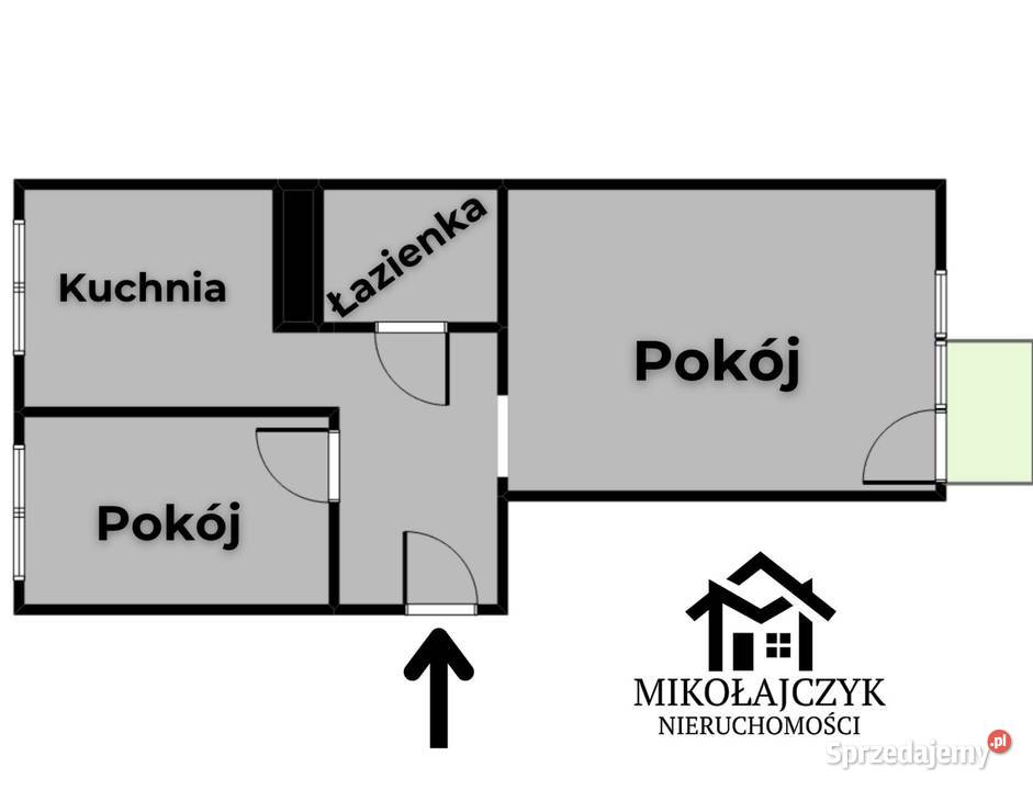 2 pokoje remoncie Słowackiego 2 piętro balkon Piętro 2 Bartoszyce