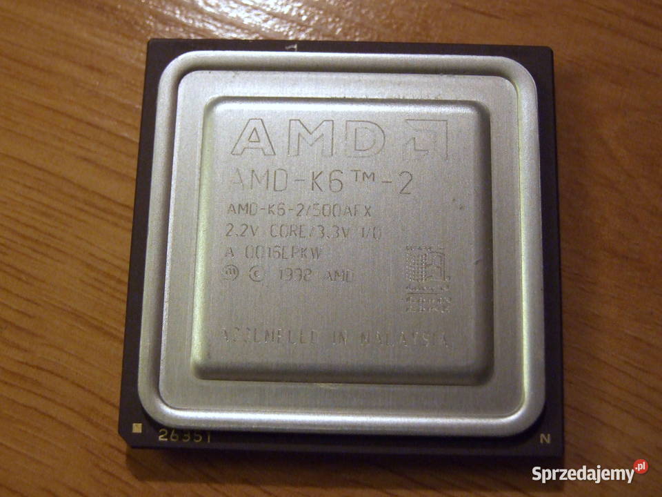 Procesor AMD K6 2500 AFX 22v core 33v IO 1998 sprzedam