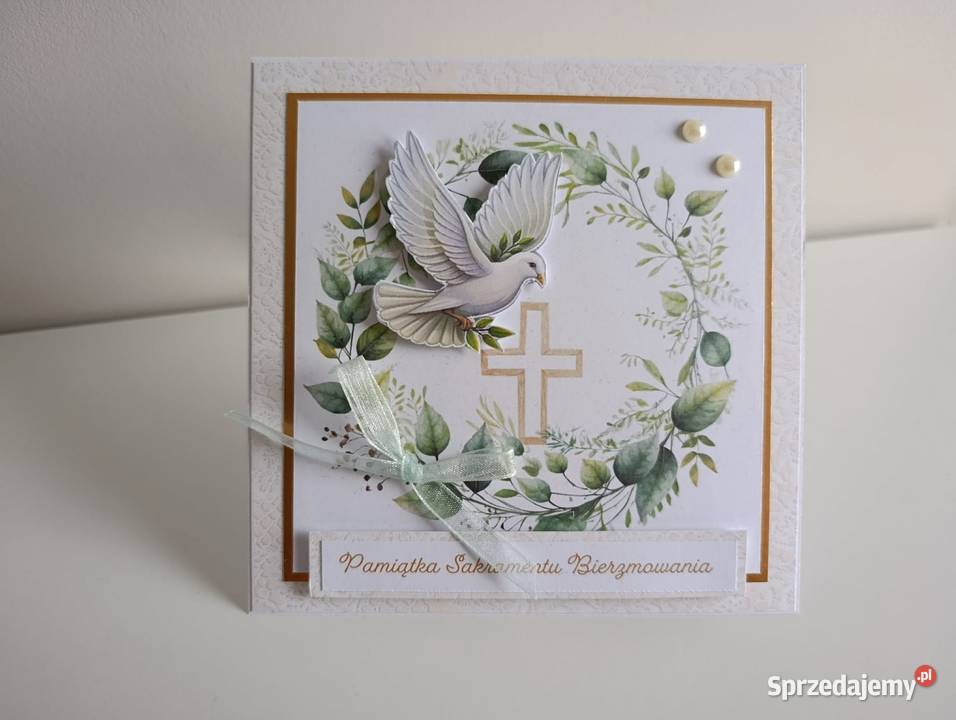 Kartka na Bierzmowanie ręcznie robiona Rękodzieło Łódź