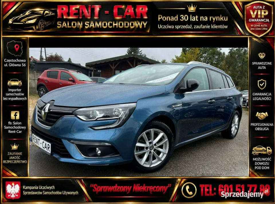 Renault Megane 12i132AutomatOPŁACONYBezwypadkowy system Start-Stop śląskie Częstochowa