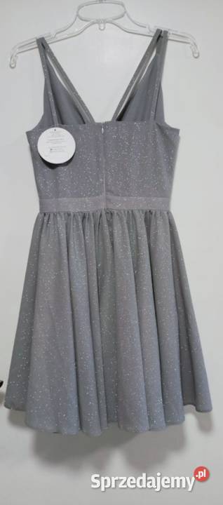 Piękna brokatowa sukienka na ramiączkach bez rękawa małopolskie Andrychów sprzedam