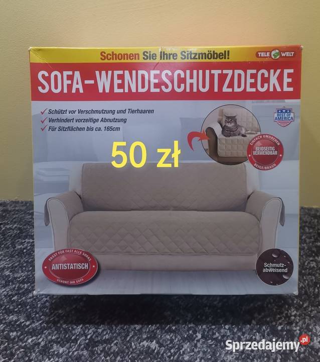 Narzuta na kanapę ochraniacz na sofę dwuosobową Trzcianka