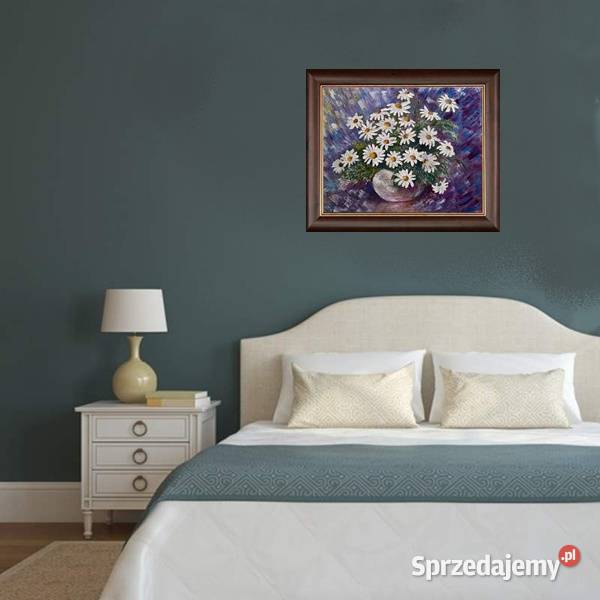 Obraz olejny Rumianki Malarstwo lubelskie Lublin