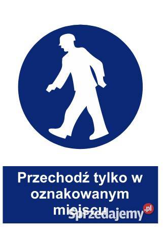 Naklejka BHP Przechodź w oznakowanym miejscu Kamionna