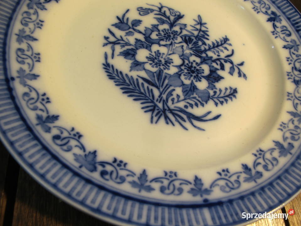 Talerze deserowe Villeroy Boch Dresden kobaltowe Olkusz