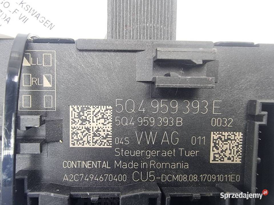 MODUŁ VOLKSWAGEN GOLF VII 5Q4959393E DRZWI osobowe Lipno