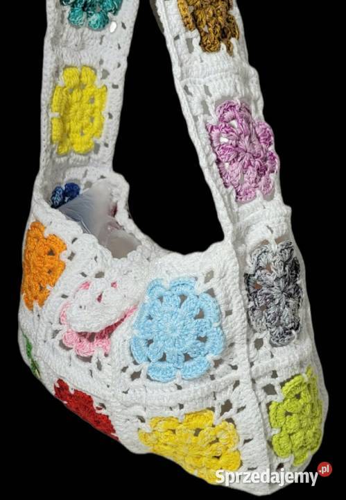 Torebka letnia plażowa ręcznie wykonana małopolskie Krzywaczka