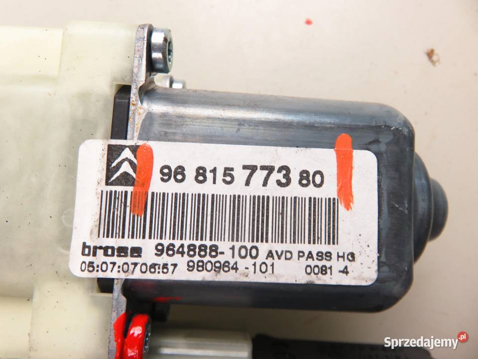 PODNOŚNIK SZYBY PRAWY 3D CITROEN C4 coupe LA osobowe sprzedam