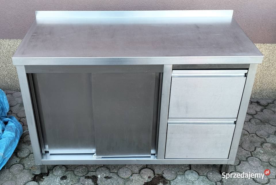 Stół gastronomiczny zabudowany 116x50x85