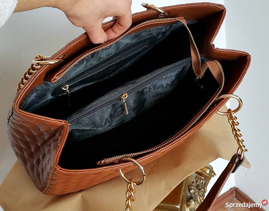 TOREBKA CHANEL ŁAŃCUSZKI PIKOWANA CC CHANELKA A4 Bydgoszcz
