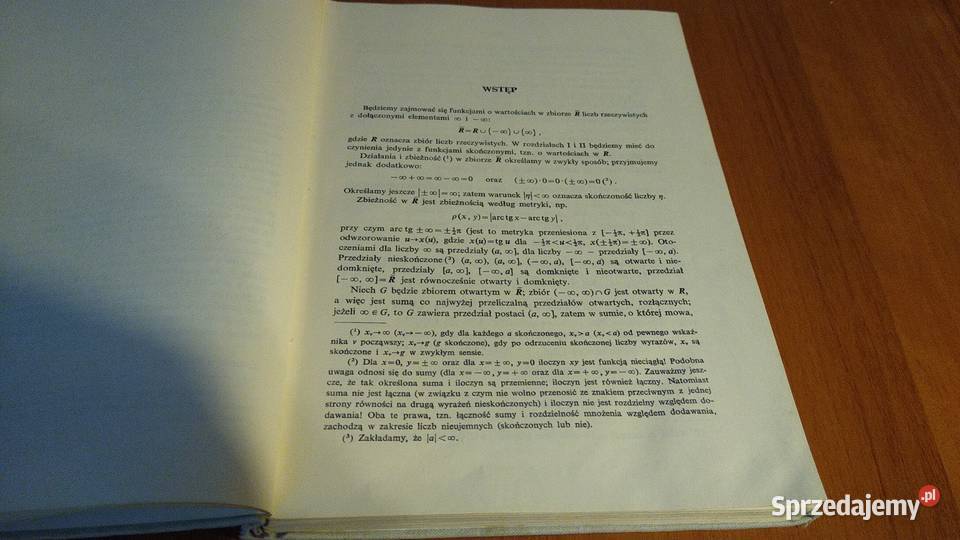Wstęp do teorii funkcji rzeczywistych Biblioteka matematyka, statystyka pomorskie Gdańsk