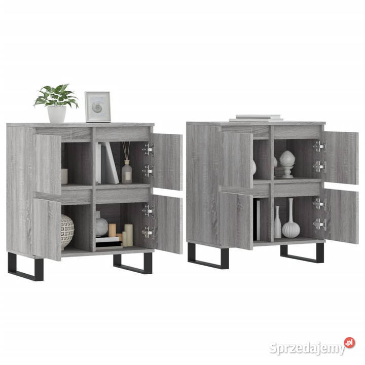 Szafki 2 szary dąb sonoma materiał