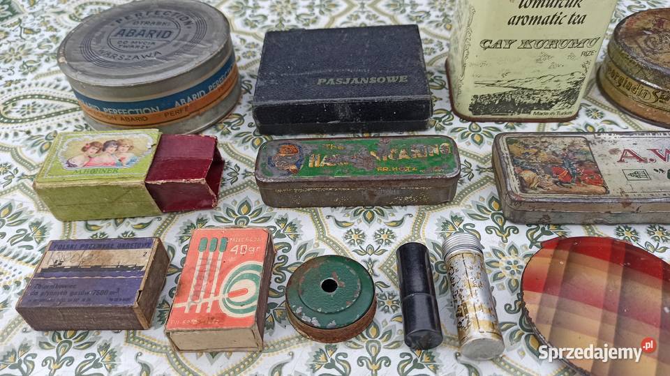 Stare przedwojenne blaszane drewniane papierowe Pozostałe Wieluń