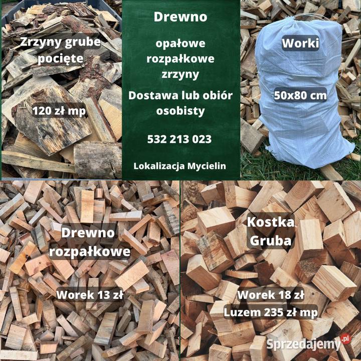 Drewno opałowe rozpałkowe Dostawa Suche Dom i Ogród Mycielin