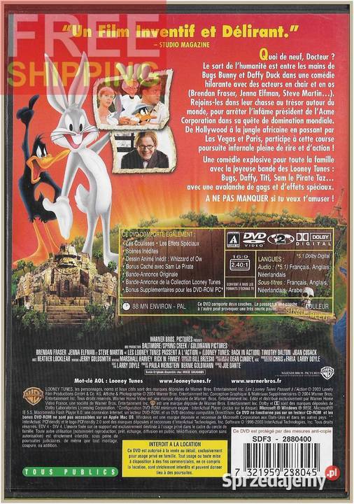 Les Looney Tunes passent laction 2003 DVD Looney komedia Krynica-Zdrój
