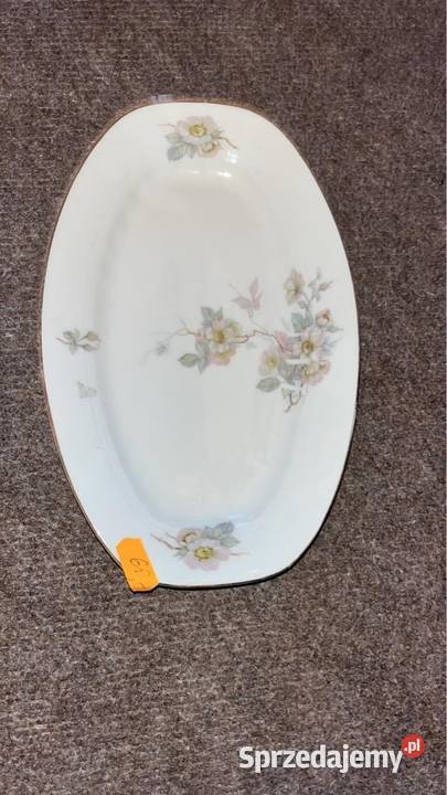 Półmisek wielki kwiaty jabłoni Carl Tielsch Porcelana i szkło pomorskie Gdańsk