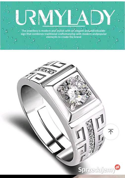 Luksusowy srebrny pierścionek Pruba 925 srebro Warszawa