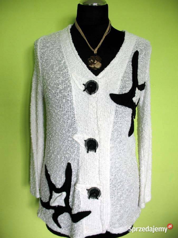 Sweter rozpinany 36 S biust 88 biały Siedlce