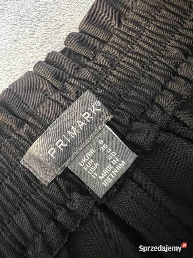 Spodnie czarne eleganckie z wiązaniem Jasło