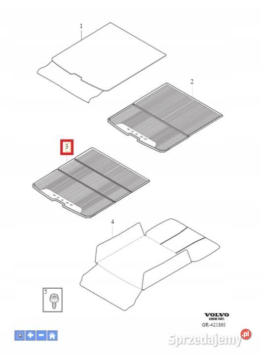 Mata bagażnika Volvo XC90 II 2016 oryginał OEM
