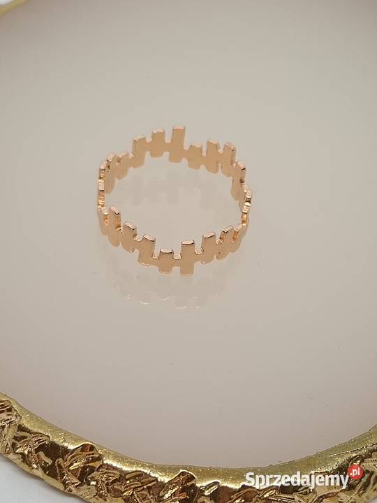 Pierścionek pozłacany regulowany Olesno