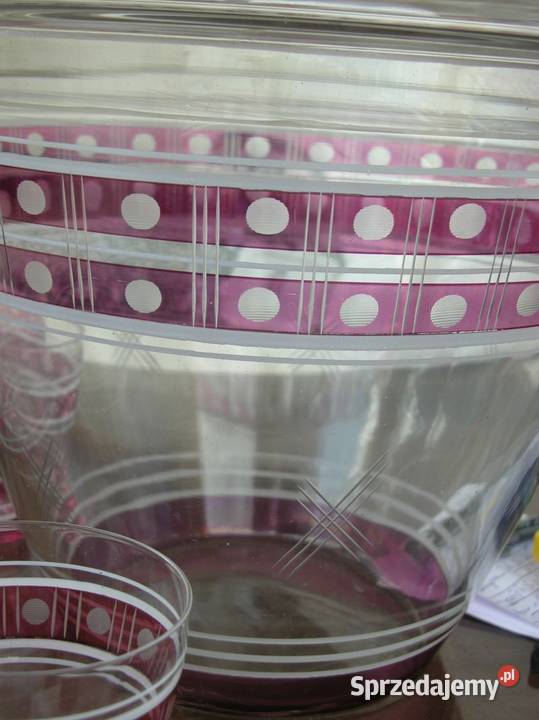 szklana waza do ponczu i szklaneczki Ceramika i szkło Gorzów Wielkopolski sprzedam