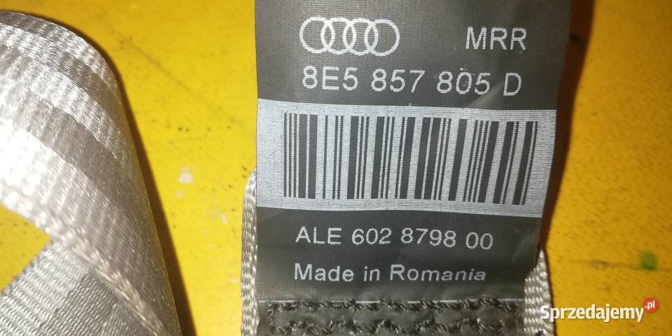 pas bezpieczeństwa lewy przód 8E5857805D Audi A4 Piotrków Trybunalski sprzedam