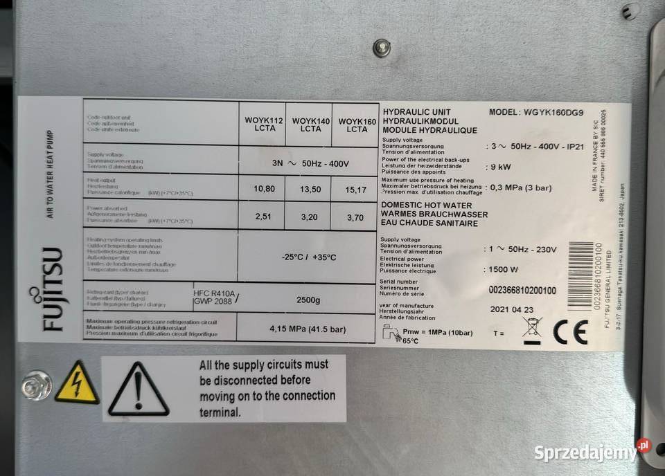 Pompa ciepła Fujitsu małopolskie Maruszyna