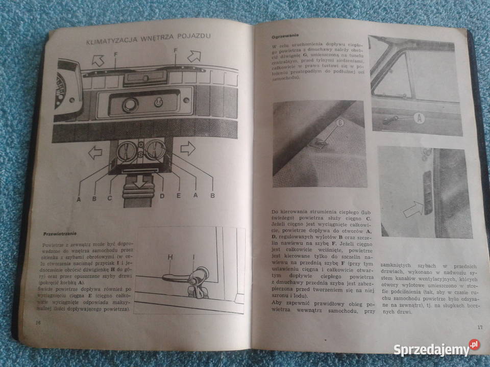 instrukcja obsługi samochodu FIAT 126p 1973 sprzedam