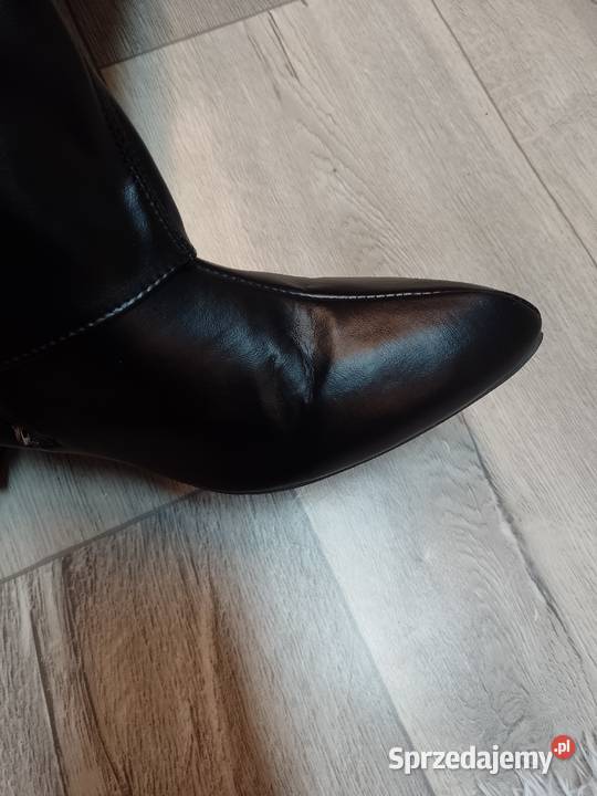 43 Czarne zdobione Kozaki kowbojki wieczorowe skóra ekologiczna Kraków