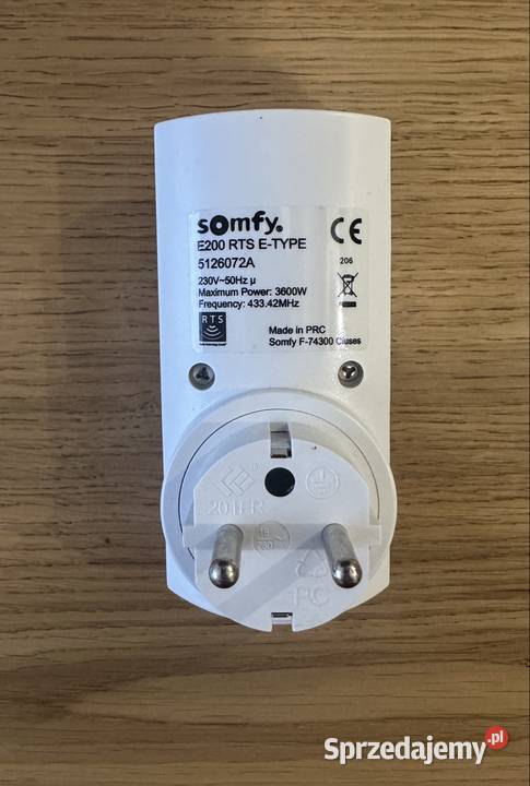 Gniazdko Somfy RTS 43342MHz Gniezno sprzedam