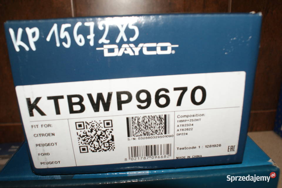ZESTAW ROZRZĄDU DAYCO KTBWP 9670 PEUGEOT 508 20 Pozostałe