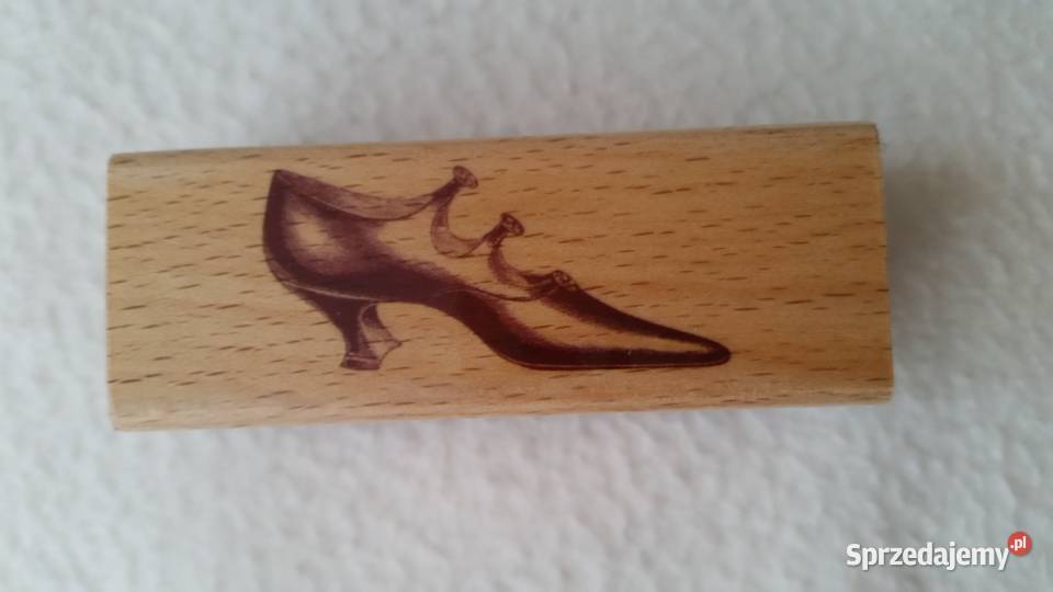 Drewniany stempel DAMSKI BUCIK RETRO lubelskie Puławy