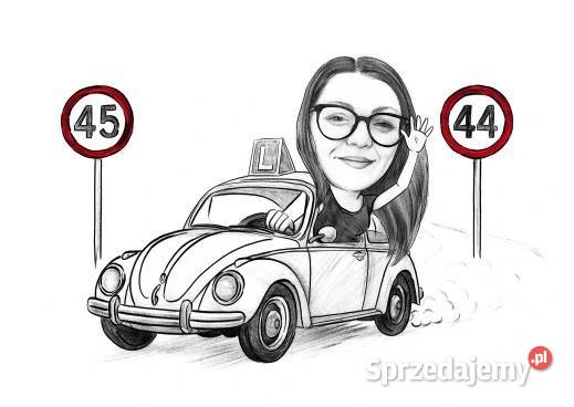 Karykatura Rysowana Ołówkiem śmieszny prezent ze Warszawa